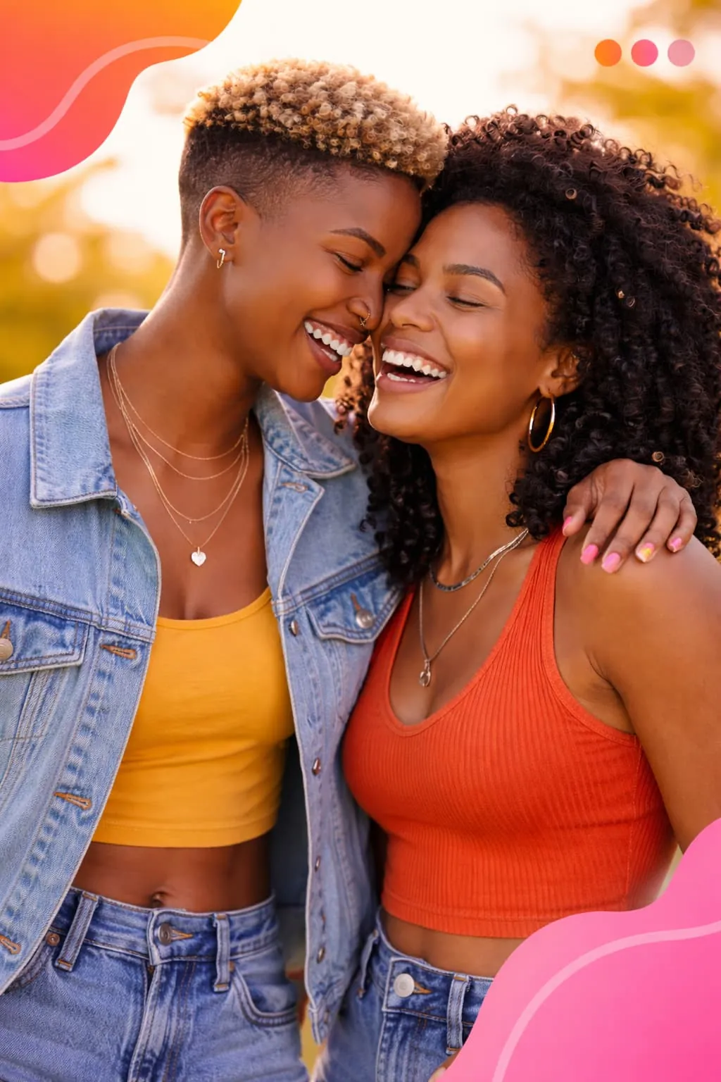 Two queer women sharing an intimate moment